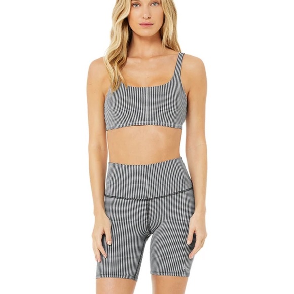 ALO Yoga Pants - Checkered biker shorts